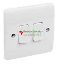 MK Electric Logic Plus 2gang 2way switch K872WHI